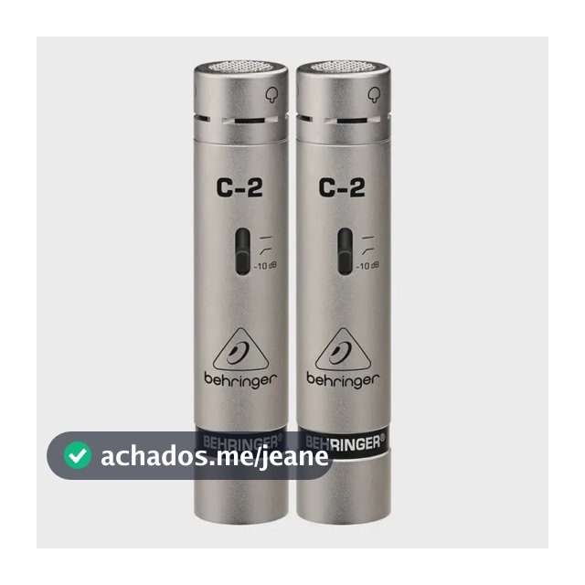 Microfones Behringer C-2 Condensador Cardioide cor prateado