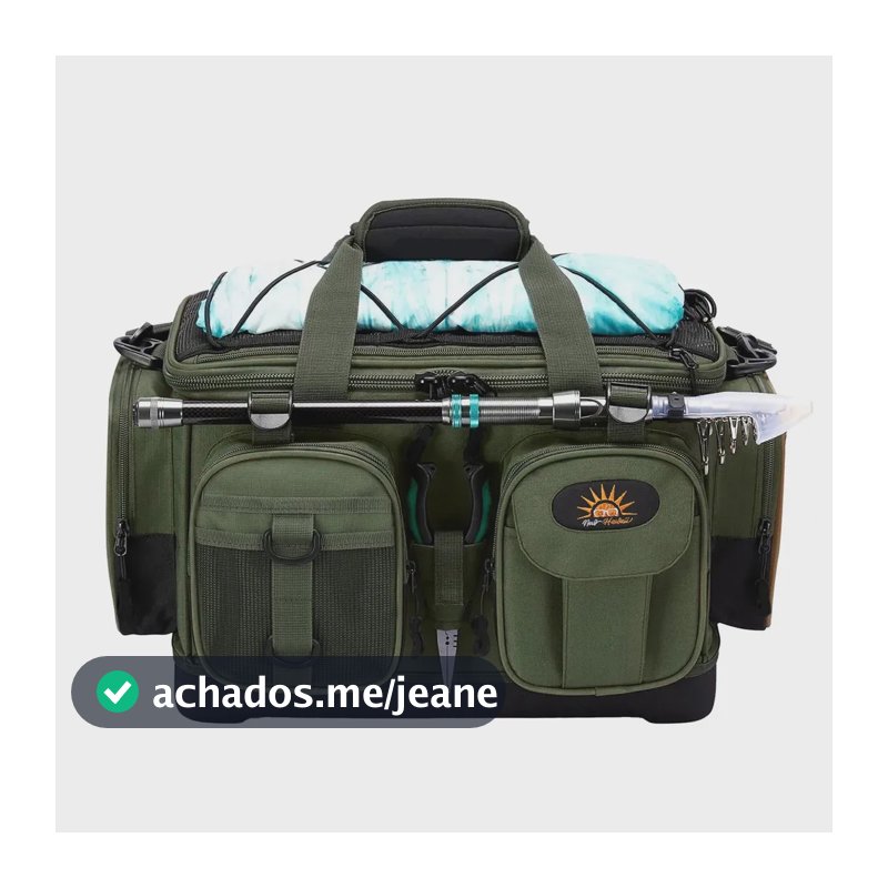 Mochila de Pesca 50L Grande Capacidade New Hawaii Bolsa Transversal Multiuso para Acampamento e Caminhadas Ao Ar Livre