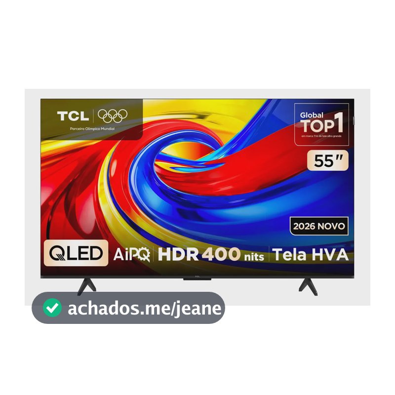 Smart Tv Tcl 55 Polegadas Qled 4k P7l Wifi Bluetooth Google Tv Hdr10+ 120 Hz Vrr Aipq 55p7l