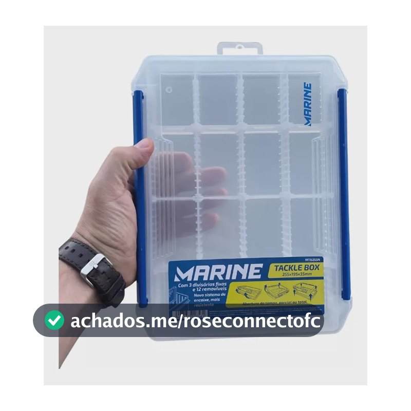 Estojo Caixa Para Pesca Marine Sports MTB255N Com Divisórias Removíveis