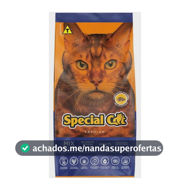 Alimento Special Cat Mix Adultos 10,1kg Ração Gato Saudável