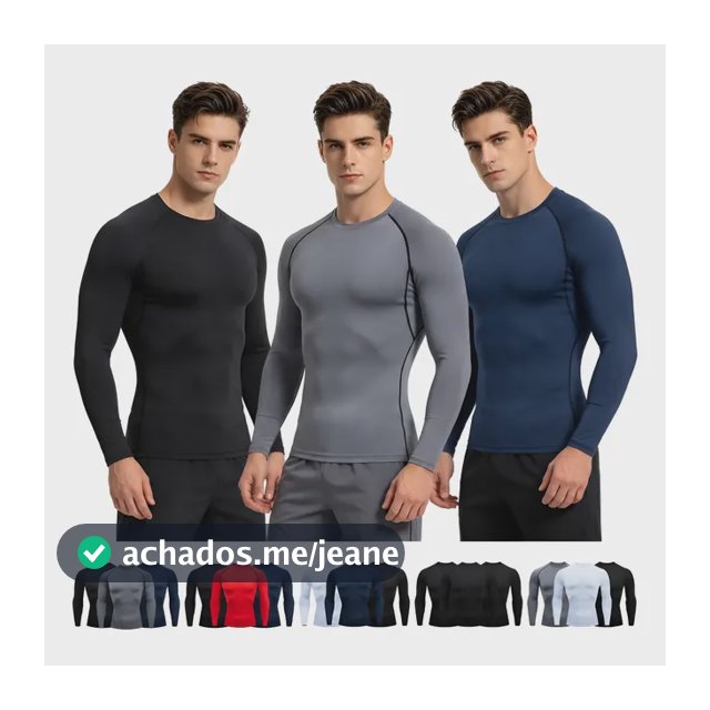 Kit 3 Camisetas Térmicas Masculina Térmica Proteção Solauv50