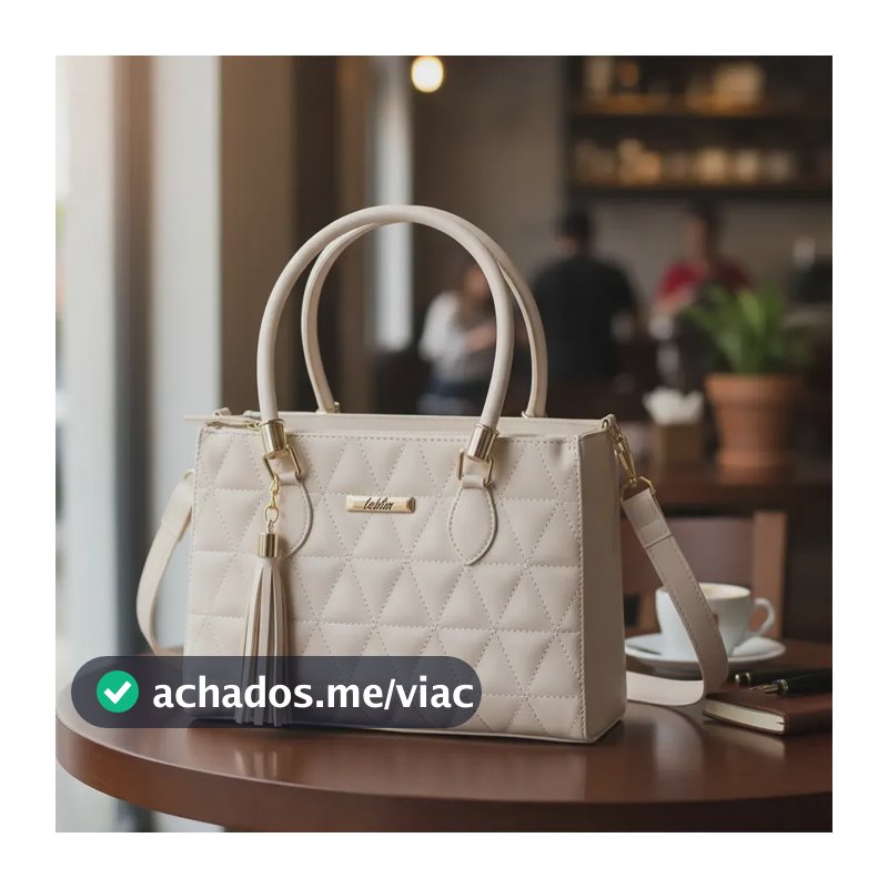 Bolsa Feminina Lorena Transversal Imediato Cor Marfim
