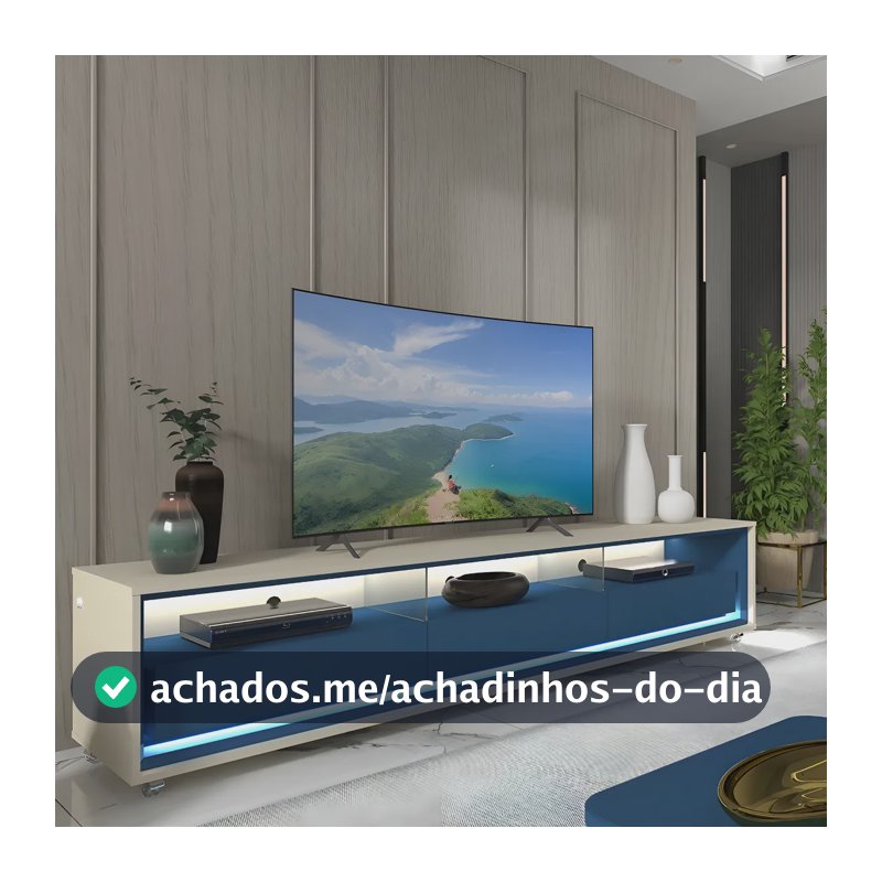 Rack Para Tv Até 85 Polegadas Com Led Com Rodízios Ac