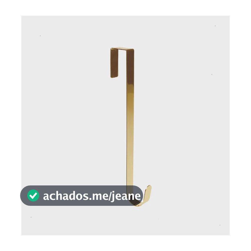 Gancho Suporte Guirlanda Básico Liso Ouro 38cm Natal