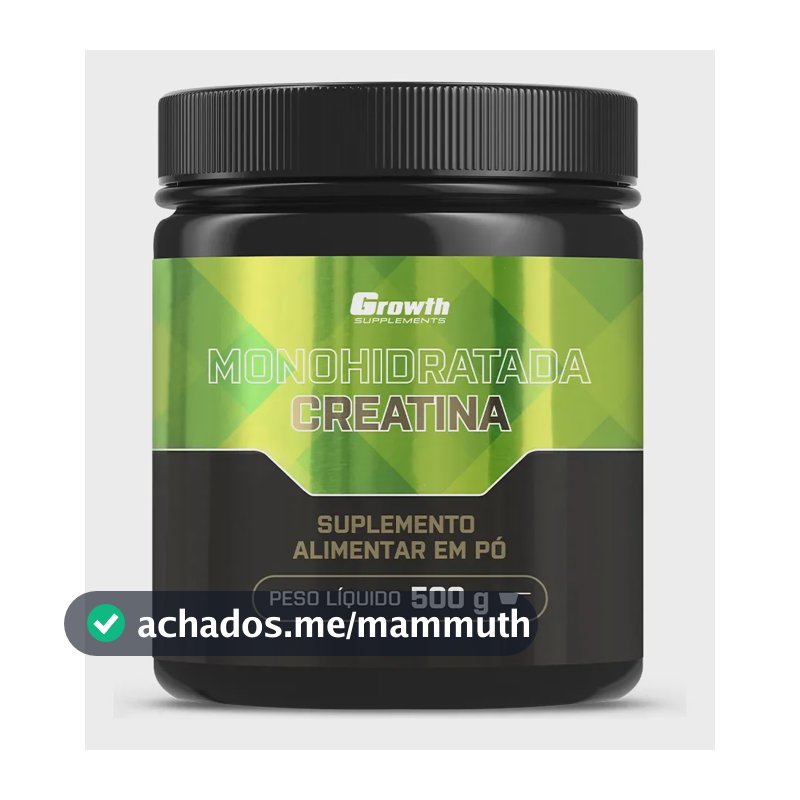 Creatina Growth Supplements Monohidratada em pó Sem sabor x 500g