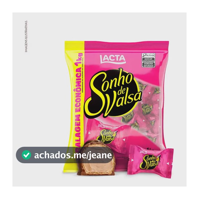 Bombom chocolate Sonho De Valsa Lacta 1Kg