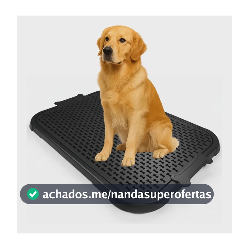 Banheiro Pet Preto Grande Lavável Grade Alta Premium Preto
