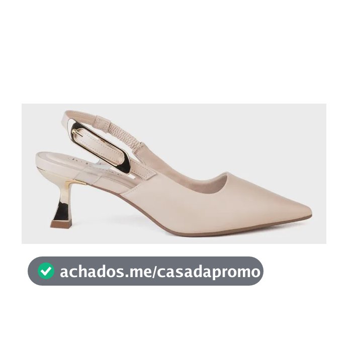 Scarpin Bebecê Slingback Assimétrico Cor 37