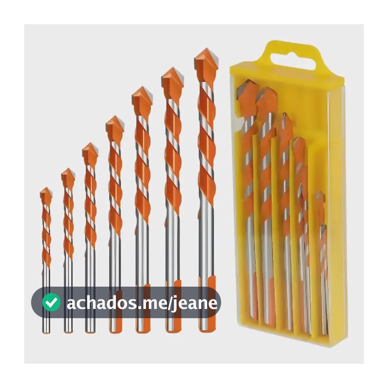 Kit 7 Brocas Escareadoras Rebaixo De Parafuso Madeira 3-12mm