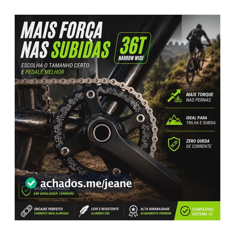 Coroa Unica Deckas Narrow Wide Single Bcd 104 36T Bike Mtb Xco