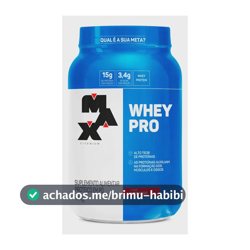 Proteína Max Titanium Whey Pro Concetrado em pó sabor Morango x 1kg