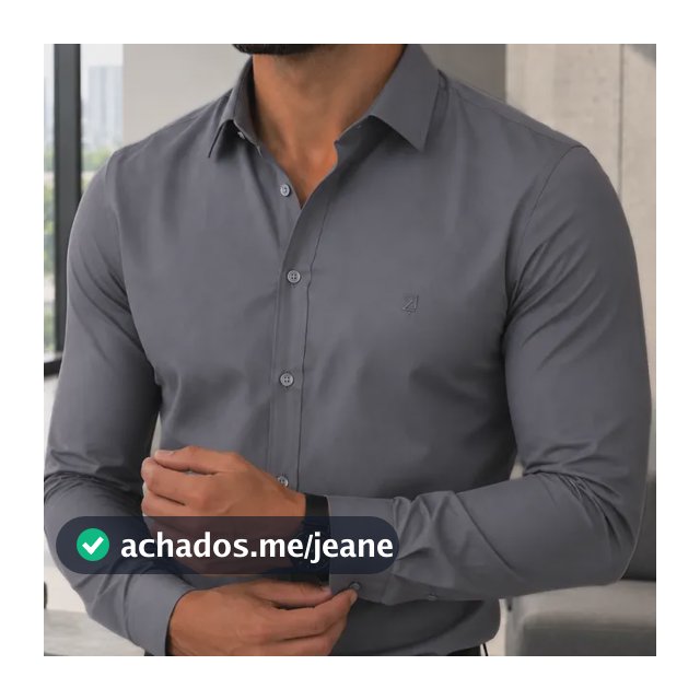 Camisa Social Masculina Manga Longa