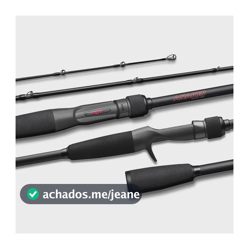 Vara Carretilha Anakin 1,74mts 8-14lbs An-c1458 1parte Redai Preto