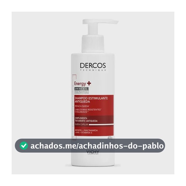 Shampoo Antiqueda Estimulante com Aminexil, Dercos Energy+ Vichy, 400g