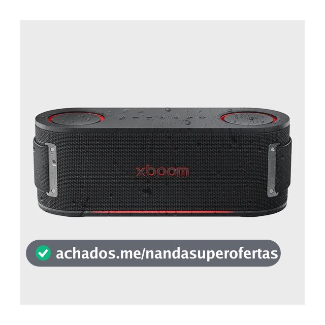 Caixa de Som LG XBOOM Bounce, Bateria recarregável, IP67, até 30h de reprodução, Bluetooth 5.3, luzes multicolor e resistência militar - BOUNCE