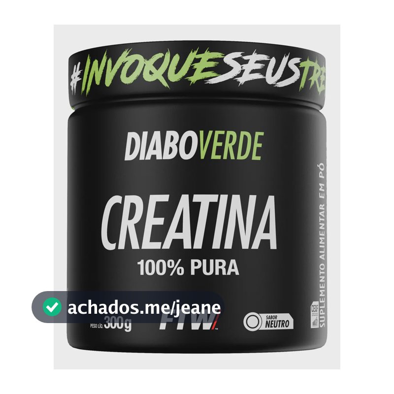 Creatina 100% Pura 300g Diabo Verde - FTW