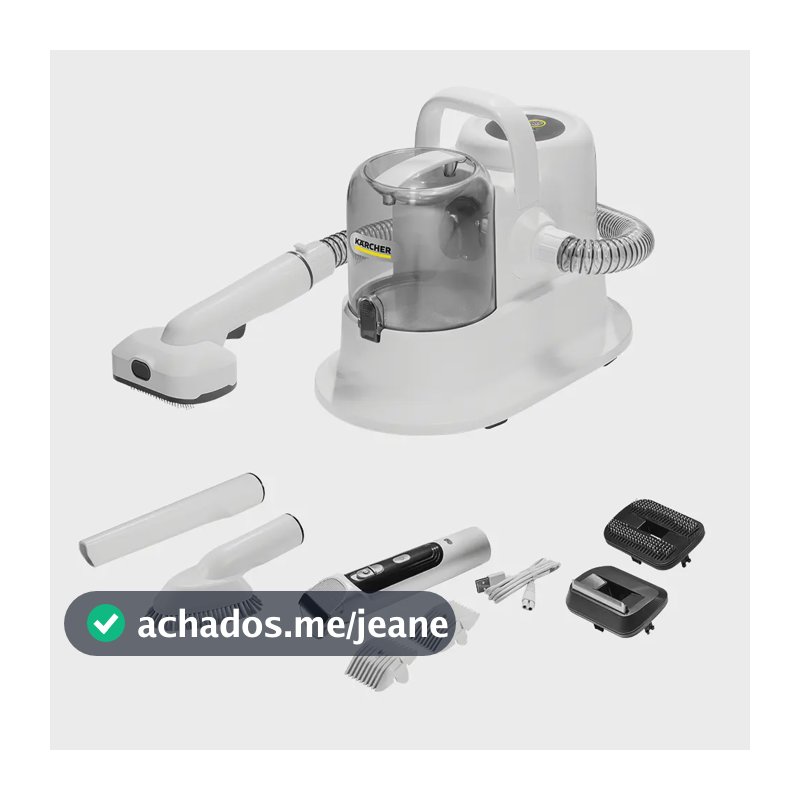 Aspirador De Pelos Com Fio Kärcher Pet Clean E Tosador Recarregável, Kit 5 Em 1 Silencioso E 300w De Potência