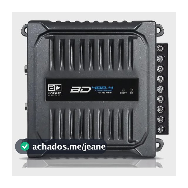 Modulo Amplificador Banda Bd 400.4 400x4 Mono Estéreo Bd400 Cor Preto