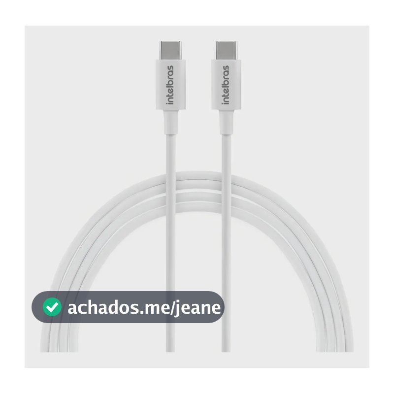 Cabo Usb-c Usb-c 1,2m Pvc Eucc 12pb Branco Intelbras Branco