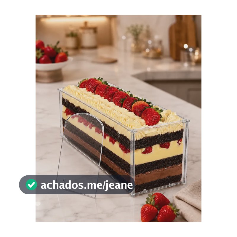 Forma Acrílica Slice Cake Confeitaria Bolo Fatia 30x10cm
