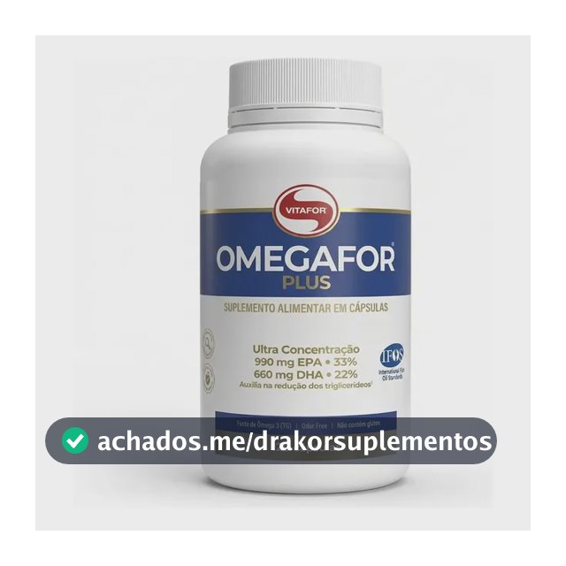 Ômega 3 Omegafor Plus Ultra Concentrado 120 Cápsulas Vitafor Sem Sabor