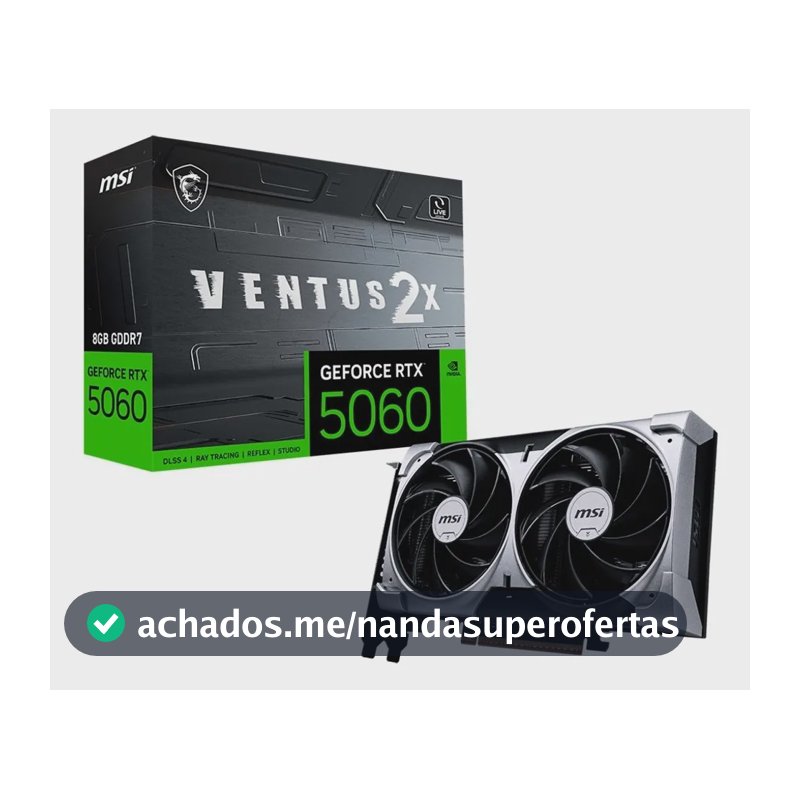 Open Box Nvidia Msi Rtx 5060 Ventus 2x 8gb Gddr7 Oc