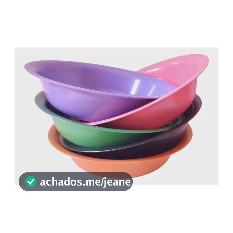 Kit 15 Tigela Bacia Plásticos 1200ml Cores Sortidas Colorido