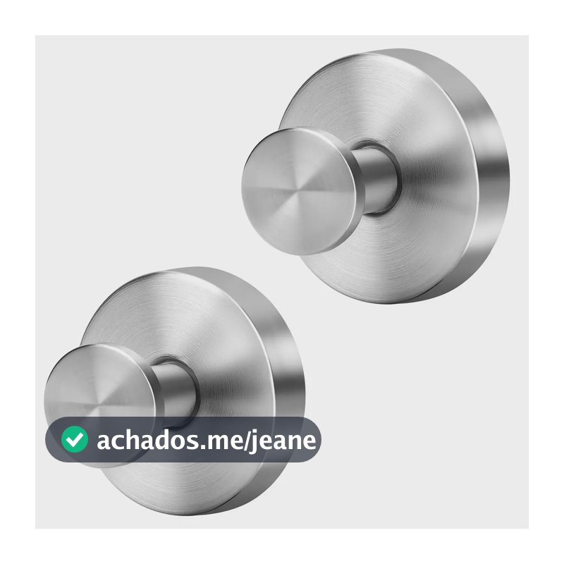 Lumai Kit 2 Ganchos Em Aço Inox Com Ventosa Forte Para Banheiro, Cozinha E Quarto, Suporte Para Toalhas, Roupas E Acessórios, Instalação Sem Furos Com Fixação Segura Em Superfícies Lisas