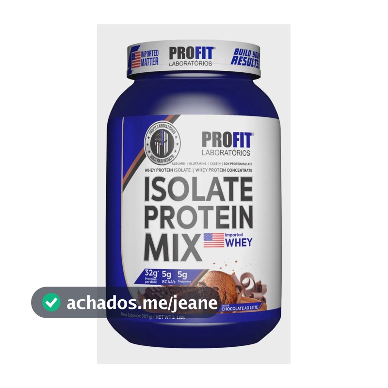 Suplemento en pó ProFit Laboratórios Proteínas de Isolate Protein Mix sabor chocolate ao leite x 907g