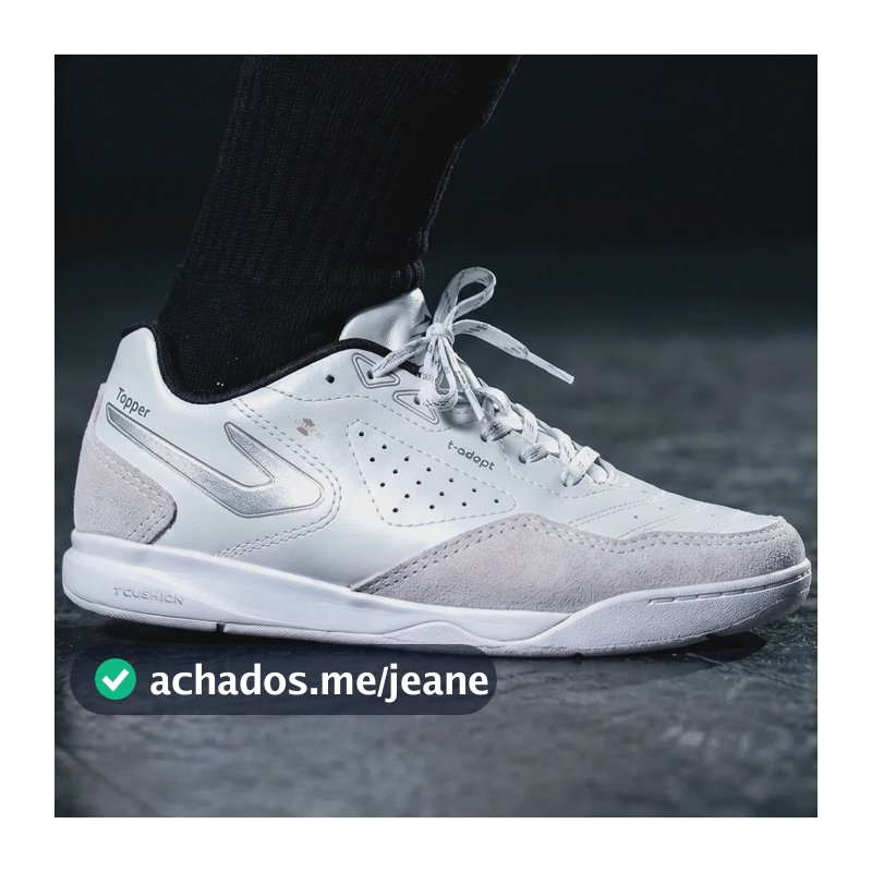 Chuteira Futsal Topper Dominator Pro Couro Reforçado Branco 37 Br