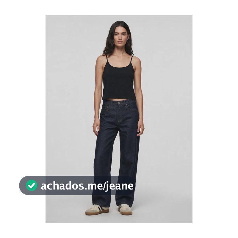Calça Jeans Feminina Wide Leg Hering Adulto Azul 034