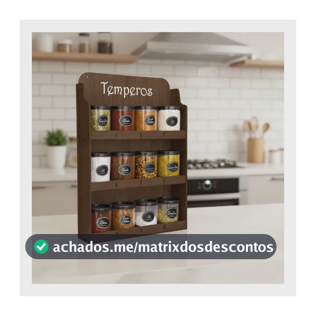 Suporte Porta Temperos Condimentos Prateleira De Parede