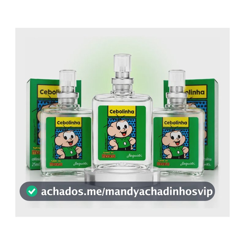 Kit 3 Perfumes Cebolinha Jequiti 25ml Infantil Turma da Mônica Colônia Masculina Kit Presente Original