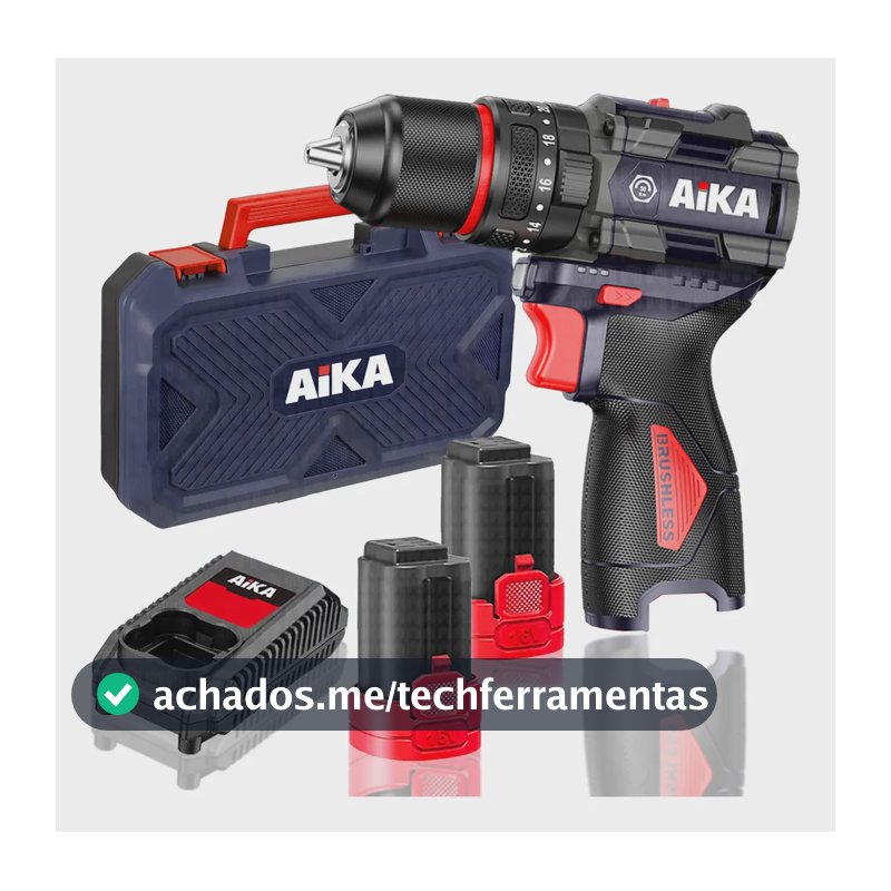 Furadeira Parafusadeira Impacto Aika 16v Ad-dr10a 2 Baterias