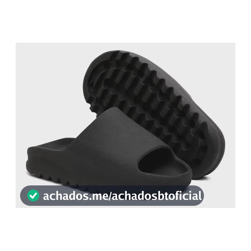 Chinelo Slide Nuvem Ortopédico Leve Confortável Unissex Preto 40/41