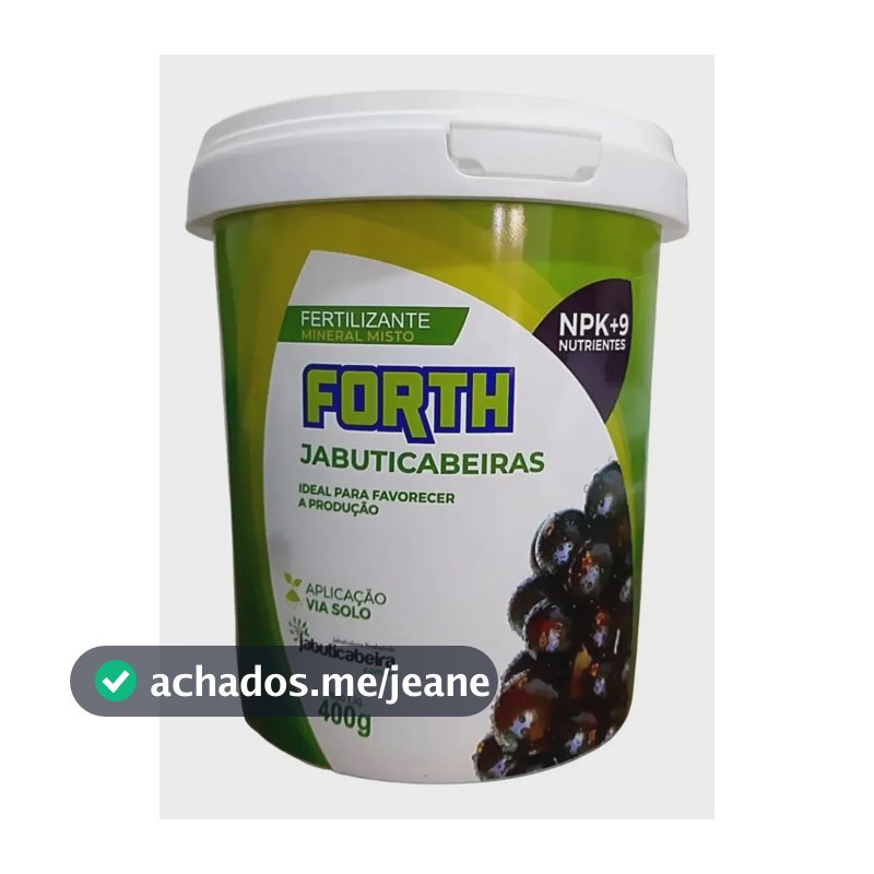 Adubo Forth Para Jabuticabeiras NPK, Farelado de 400g