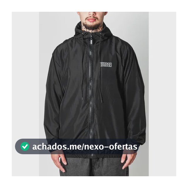 Jaqueta Corta Vento Liso Leve Capuz Esporte Masculina Hunter