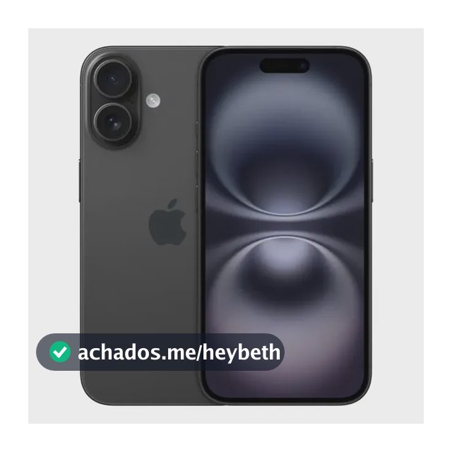 Apple iPhone 16 (256 GB) - Preto - Distribuidor Autorizado