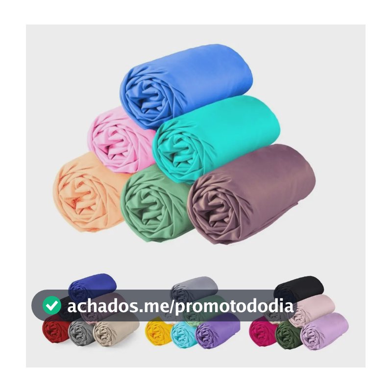 Kit 2 Lençol De Cama Solteiro Avulso Com Elástico Cores Sortidas