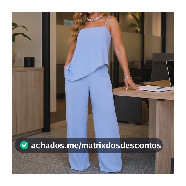 Conjunto Feminino Completo Look Calça E Blusa Clássico