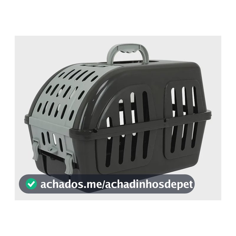 Caixa Transporte Fourplastic Para Animais De Estimação Preto