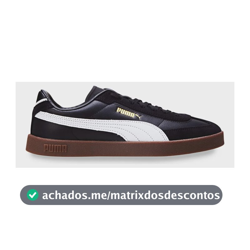 Tênis Casual Feminino Club Il Era Puma Preto E Branco Liso 41 Eu