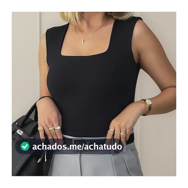 Blusa Regata Feminino Decote Quadrado Alça Grossa Casual