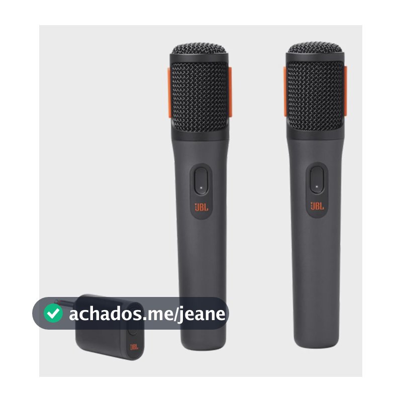 Microfone Jbl Duplo S/ Fio Wireless Jbl Micbr2 Karaokê Party