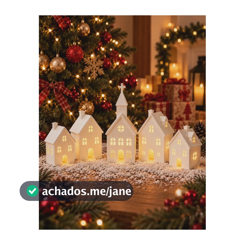 Vila Natalina Decoração Casa Sala Quarto Casinhas Iluminada