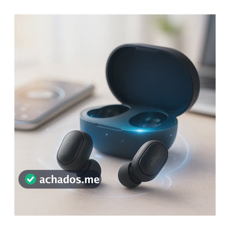 Fone de Ouvido Davely D981 TWS Sem Fio Bluetooth 5.0 In-Ear Preto com Estojo de Carregamento para Android e iPhone