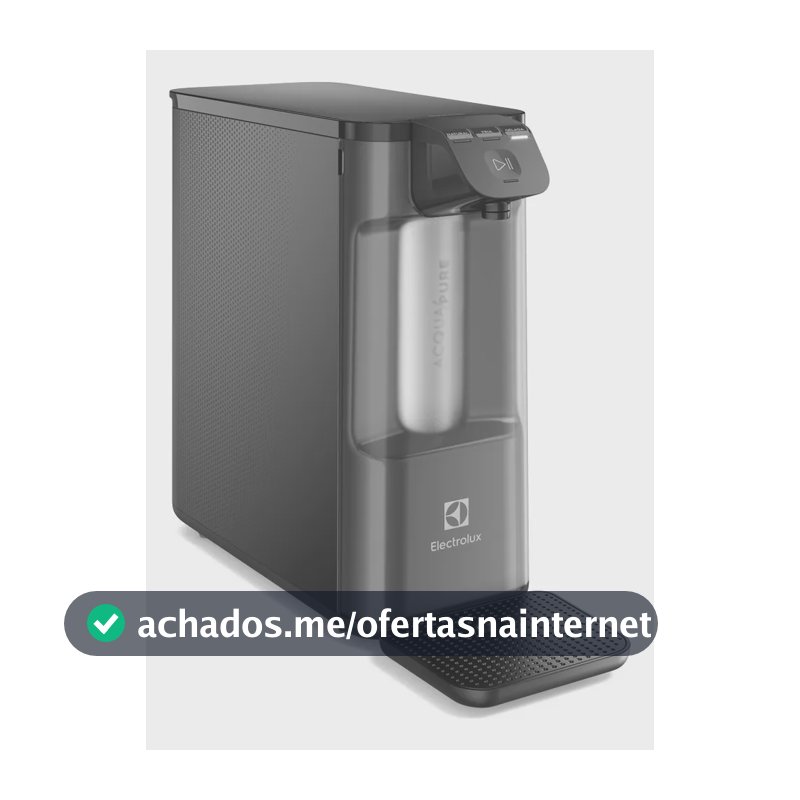 Purificador de Água Gelada Fria e Natural Elétrico Compacto Eletrônico placa Filtro refil 6 meses ou 3000l Painel Touch Bivolt Cinza PE12G Electrolux