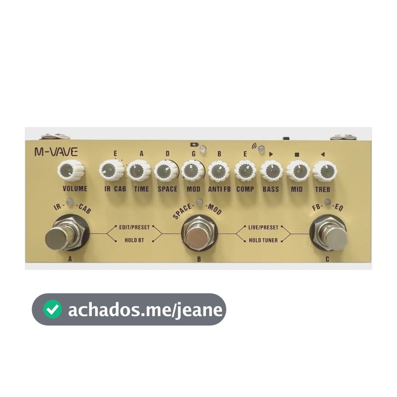 Pedal De Efeito M-vave Cube-baby Ac Creme Creme