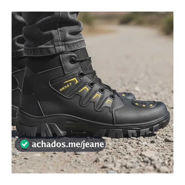 Bota Motoqueiro Casual De Trabalho Blaqueada Confortavel